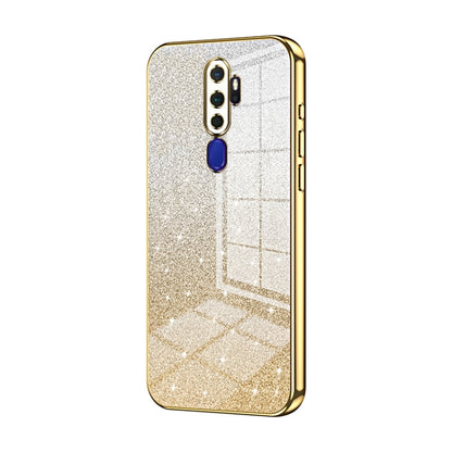 For OPPO A11x / A9 2020 Gradient Glitter Powder Electroplated Phone Case(Gold) - OPPO Cases by PMC Jewellery | Online Shopping South Africa | PMC Jewellery | Buy Now Pay Later Mobicred