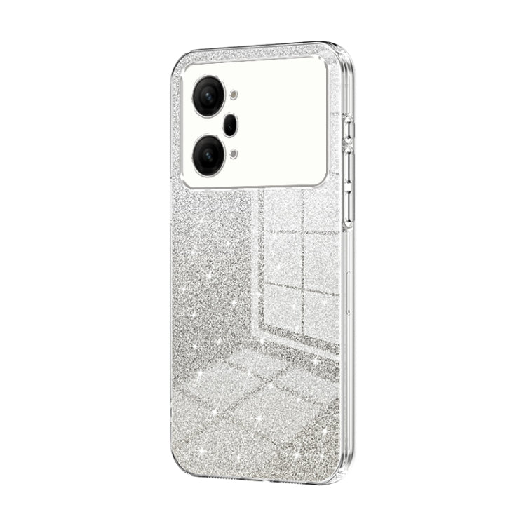 For OPPO K10 Pro Gradient Glitter Powder Electroplated Phone Case(Transparent) - OPPO Cases by PMC Jewellery | Online Shopping South Africa | PMC Jewellery | Buy Now Pay Later Mobicred