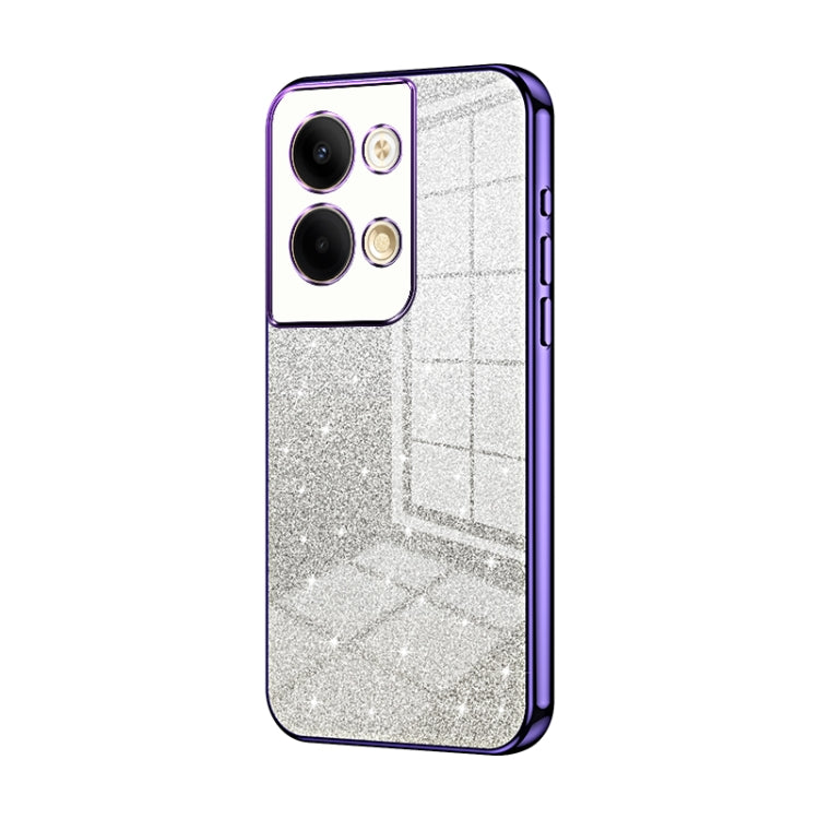 For OPPO Reno9 / Reno9 Pro Gradient Glitter Powder Electroplated Phone Case(Purple) - OPPO Cases by PMC Jewellery | Online Shopping South Africa | PMC Jewellery | Buy Now Pay Later Mobicred