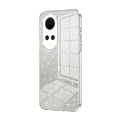 For OPPO Reno10 5G/Reno10 Pro 5G Global Gradient Glitter Powder Electroplated Phone Case(Transparent) - OPPO Cases by PMC Jewellery | Online Shopping South Africa | PMC Jewellery | Buy Now Pay Later Mobicred