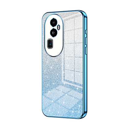 For OPPO Reno10 Pro+ Gradient Glitter Powder Electroplated Phone Case(Blue) - OPPO Cases by PMC Jewellery | Online Shopping South Africa | PMC Jewellery | Buy Now Pay Later Mobicred
