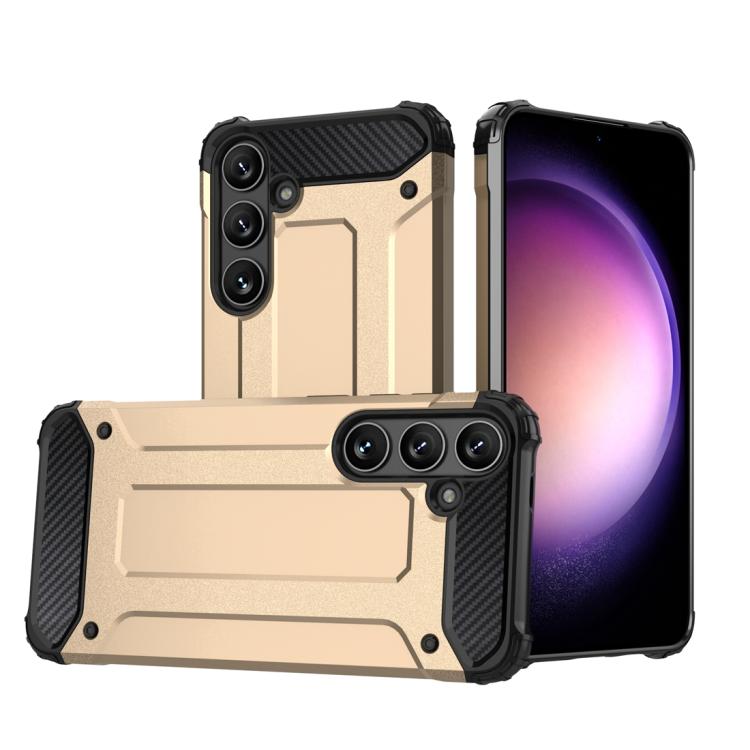 For Samsung Galaxy S25+ 5G Magic Armor TPU Hybrid PC Phone Case(Gold) - Galaxy S25+ 5G Cases by PMC Jewellery | Online Shopping South Africa | PMC Jewellery | Buy Now Pay Later Mobicred