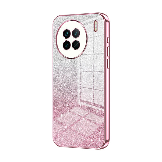 For vivo X90 / X90s Gradient Glitter Powder Electroplated Phone Case(Pink) - vivo Cases by PMC Jewellery | Online Shopping South Africa | PMC Jewellery