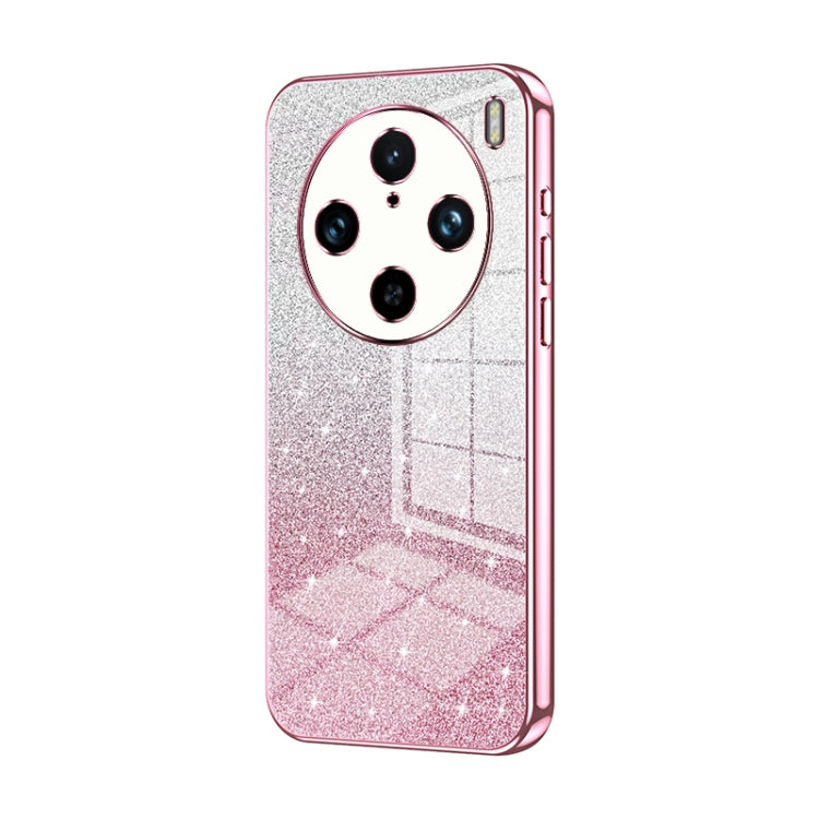 For vivo X100 Pro Gradient Glitter Powder Electroplated Phone Case(Pink) - X100 Pro Cases by imak | Online Shopping South Africa | PMC Jewellery | Buy Now Pay Later Mobicred