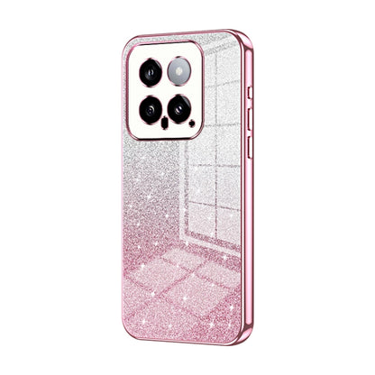 For Xiaomi 14 Gradient Glitter Powder Electroplated Phone Case(Pink) - 14 Cases by PMC Jewellery | Online Shopping South Africa | PMC Jewellery | Buy Now Pay Later Mobicred