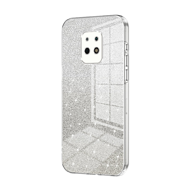 For Xiaomi Redmi 10X 5G Gradient Glitter Powder Electroplated Phone Case(Transparent) - Xiaomi Cases by PMC Jewellery | Online Shopping South Africa | PMC Jewellery | Buy Now Pay Later Mobicred