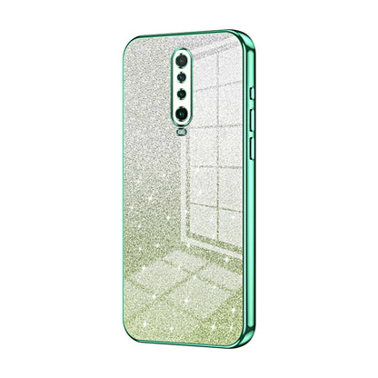 For Xiaomi Redmi K30 / K30 5G Gradient Glitter Powder Electroplated Phone Case(Green) - Xiaomi Cases by PMC Jewellery | Online Shopping South Africa | PMC Jewellery | Buy Now Pay Later Mobicred