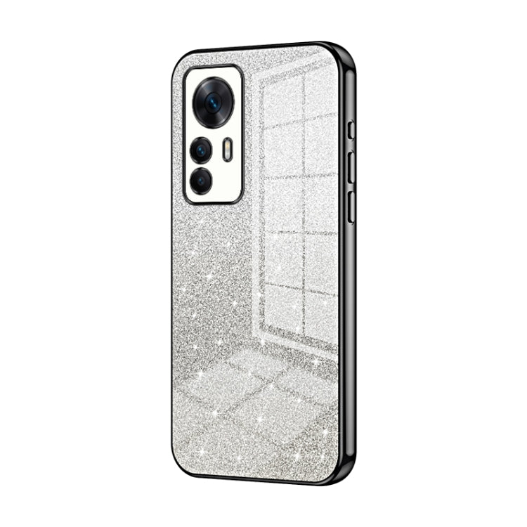 For Xiaomi Redmi K50 Ultra / Xiaomi 12T Gradient Glitter Powder Electroplated Phone Case(Black) - Xiaomi Cases by PMC Jewellery | Online Shopping South Africa | PMC Jewellery | Buy Now Pay Later Mobicred