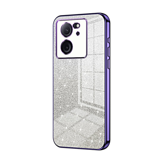 For Xiaomi Redmi K60 Ultra / Xiaomi 13T Gradient Glitter Powder Electroplated Phone Case(Purple) - Redmi K60 Ultra Cases by PMC Jewellery | Online Shopping South Africa | PMC Jewellery | Buy Now Pay Later Mobicred