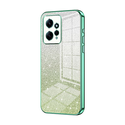 For Xiaomi Redmi Note 12 4G Gradient Glitter Powder Electroplated Phone Case(Green) - Xiaomi Cases by PMC Jewellery | Online Shopping South Africa | PMC Jewellery | Buy Now Pay Later Mobicred