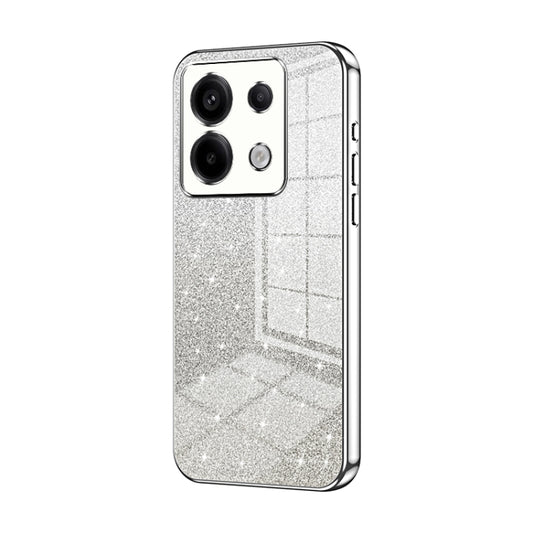 For Xiaomi Redmi Note 13 Pro 5G Gradient Glitter Powder Electroplated Phone Case(Silver) - Note 13 Pro Cases by PMC Jewellery | Online Shopping South Africa | PMC Jewellery | Buy Now Pay Later Mobicred