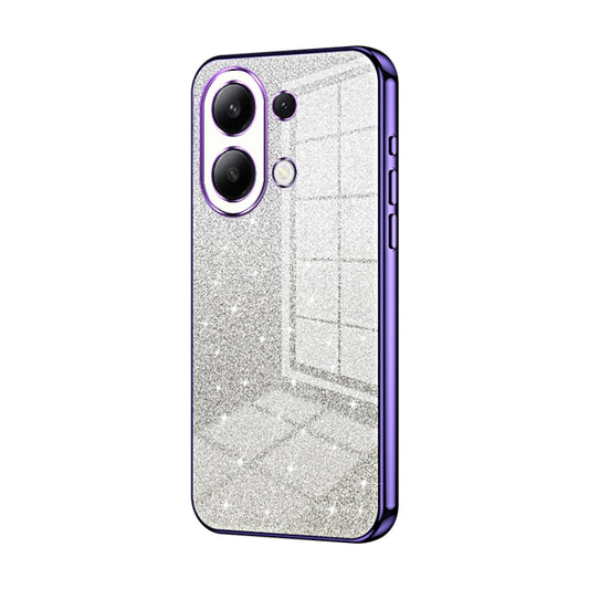 For Xiaomi Redmi Note 13 4G Gradient Glitter Powder Electroplated Phone Case(Purple) - Note 13 Cases by PMC Jewellery | Online Shopping South Africa | PMC Jewellery | Buy Now Pay Later Mobicred