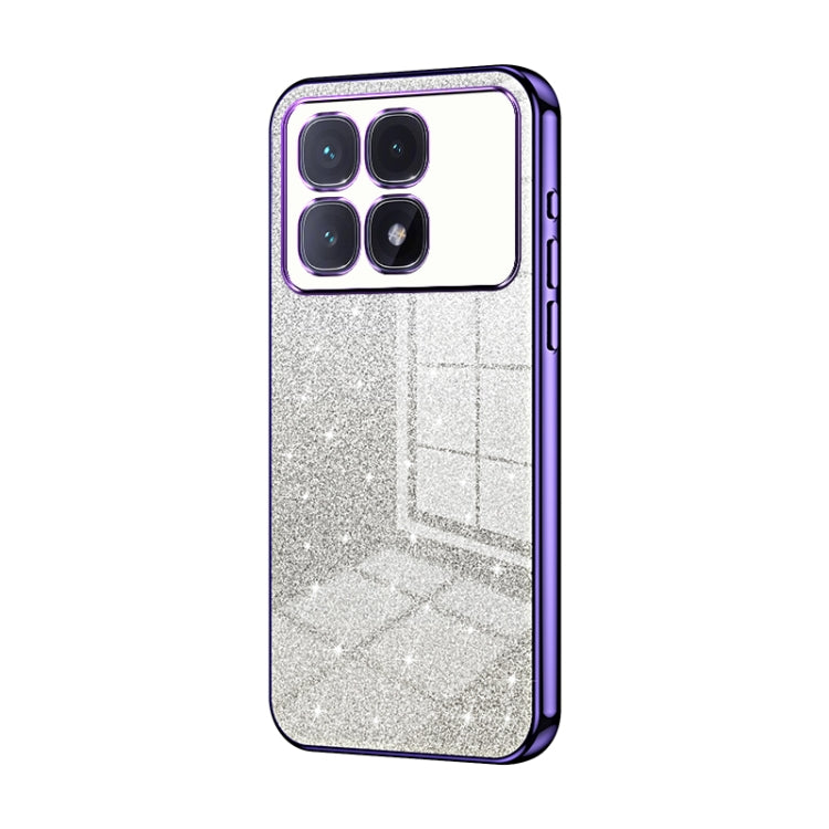 For Xiaomi Redmi K70 Ultra Gradient Glitter Powder Electroplated Phone Case(Purple) - Xiaomi Cases by PMC Jewellery | Online Shopping South Africa | PMC Jewellery | Buy Now Pay Later Mobicred