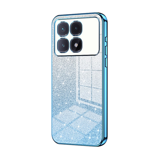 For Xiaomi Redmi K70 Ultra Gradient Glitter Powder Electroplated Phone Case(Blue) - Xiaomi Cases by PMC Jewellery | Online Shopping South Africa | PMC Jewellery | Buy Now Pay Later Mobicred