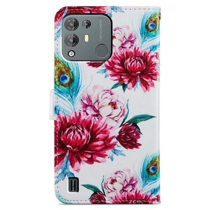 For Blackview A55 Pro Painted Pattern Horizontal Flip Leather Phone Case(Peacock Flower) - More Brand by PMC Jewellery | Online Shopping South Africa | PMC Jewellery | Buy Now Pay Later Mobicred