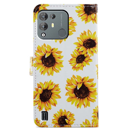 For Blackview A55 Pro Painted Pattern Horizontal Flip Leather Phone Case(Sunflower) - More Brand by PMC Jewellery | Online Shopping South Africa | PMC Jewellery | Buy Now Pay Later Mobicred