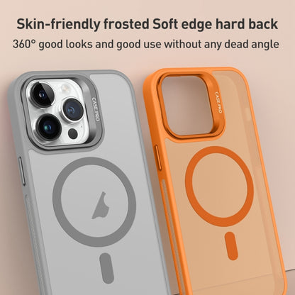 For iPhone 14 Pro Invisible Lens Holder MagSafe Phone Case(Orange) - iPhone 14 Pro Cases by PMC Jewellery | Online Shopping South Africa | PMC Jewellery