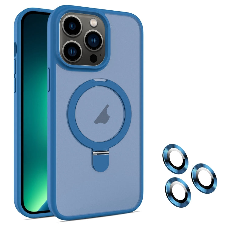 For iPhone 13 Pro Max MagSafe Magnetic Holder Phone Case(Blue) - iPhone 13 Pro Max Cases by PMC Jewellery | Online Shopping South Africa | PMC Jewellery