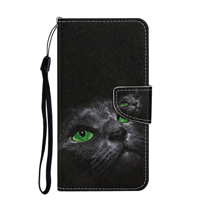 For Xiaomi Redmi Note 13 Pro 5G Colored Drawing Pattern Leather Phone Case(Black Cat) - Note 13 Pro Cases by PMC Jewellery | Online Shopping South Africa | PMC Jewellery | Buy Now Pay Later Mobicred