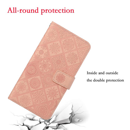 For Google Pixel 9 Pro XL Ethnic Style Embossed Pattern Leather Phone Case(Pink) - Google Cases by PMC Jewellery | Online Shopping South Africa | PMC Jewellery | Buy Now Pay Later Mobicred