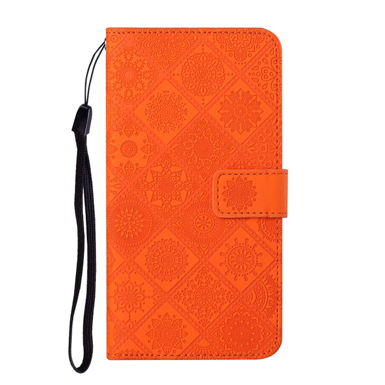 For Google Pixel 9 Pro XL Ethnic Style Embossed Pattern Leather Phone Case(Orange) - Google Cases by PMC Jewellery | Online Shopping South Africa | PMC Jewellery | Buy Now Pay Later Mobicred