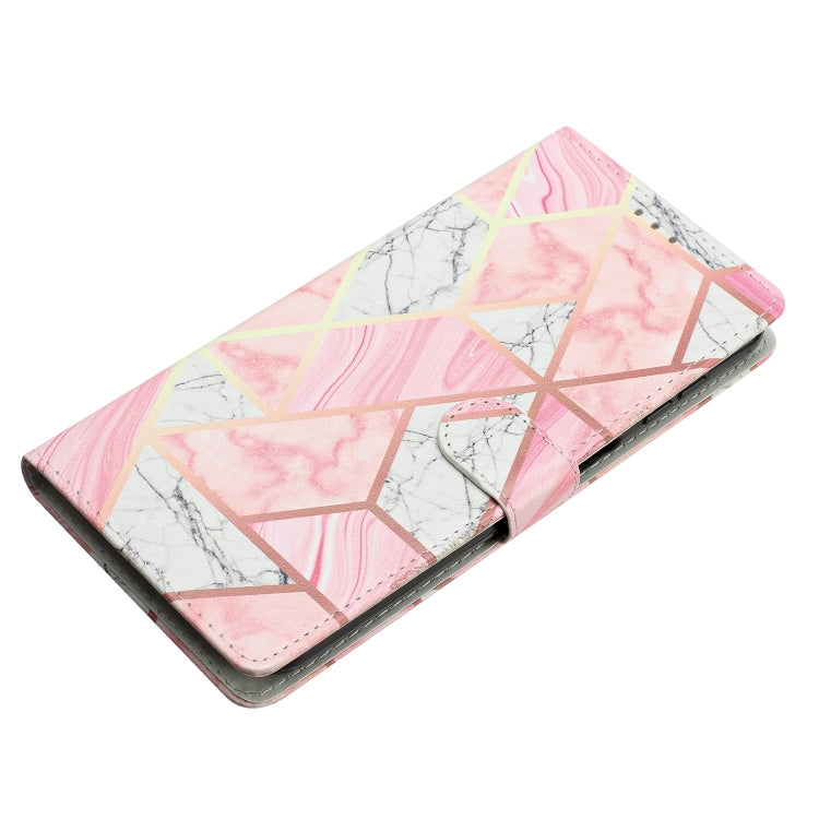 For Blackview A53 Pro Colored Drawing Leather Phone Case(Pink Marble) - More Brand by PMC Jewellery | Online Shopping South Africa | PMC Jewellery | Buy Now Pay Later Mobicred