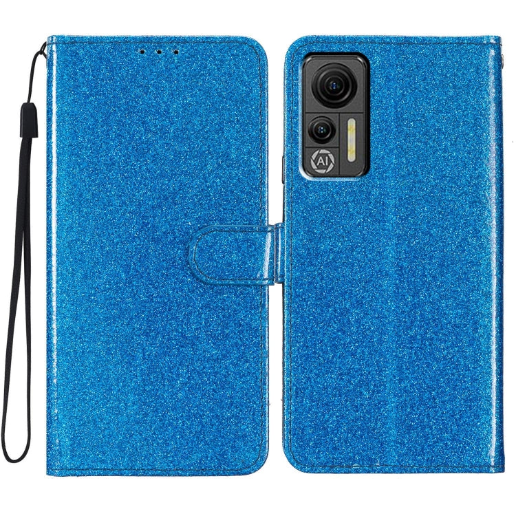 For Ulefone Note 14 Glitter Powder Flip Leather Phone Case(Blue) - Ulefone Cases by PMC Jewellery | Online Shopping South Africa | PMC Jewellery | Buy Now Pay Later Mobicred