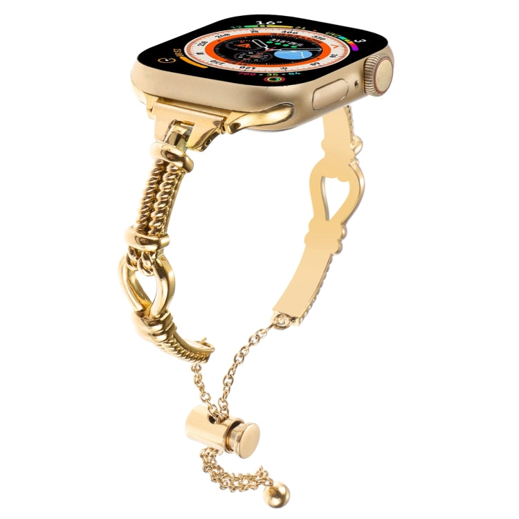 For Apple Watch Series 5 44mm Twist Metal Bracelet Chain Watch Band(Gold) - Watch Bands by PMC Jewellery | Online Shopping South Africa | PMC Jewellery