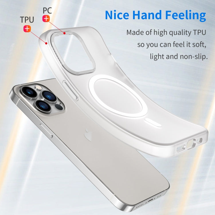 For iPhone 13 Pro MagSafe Frosted Translucent TPU + PC Full Coverage Phone Case(White) - iPhone 13 Pro Cases by PMC Jewellery | Online Shopping South Africa | PMC Jewellery