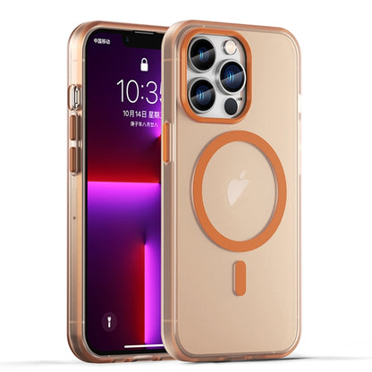 For iPhone 13 Pro MagSafe Frosted Translucent TPU + PC Full Coverage Phone Case(Orange) - iPhone 13 Pro Cases by PMC Jewellery | Online Shopping South Africa | PMC Jewellery