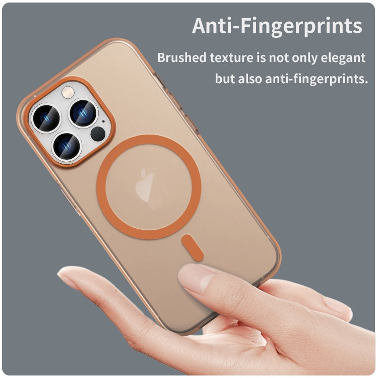 For iPhone 13 Pro MagSafe Frosted Translucent TPU + PC Full Coverage Phone Case(Orange) - iPhone 13 Pro Cases by PMC Jewellery | Online Shopping South Africa | PMC Jewellery