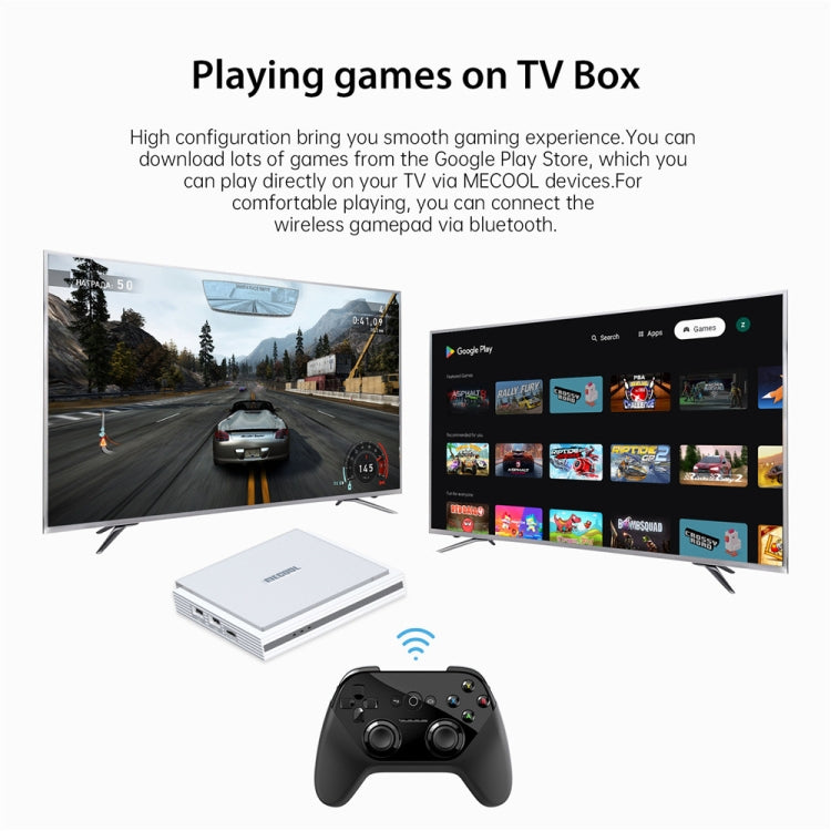 MECOOL KM2 Plus Android 11 Dual-band WiFi Smart Voice TV Box 4GB+32GB, US Plug(White) - Amlogic S905 by MECOOL | Online Shopping South Africa | PMC Jewellery | Buy Now Pay Later Mobicred