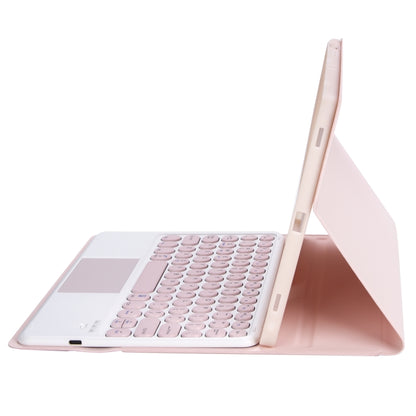 For Samsung Galaxy Tab S9 FE Candy Color TPU Round Keycap Touch Bluetooth Keyboard Leather Case(Pink) - Samsung Keyboard by PMC Jewellery | Online Shopping South Africa | PMC Jewellery