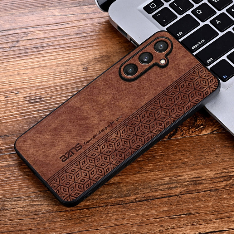 For Samsung Galaxy S24+ 5G AZNS 3D Embossed Skin Feel Phone Case(Brown) - Galaxy S24+ 5G Cases by AZNS | Online Shopping South Africa | PMC Jewellery | Buy Now Pay Later Mobicred