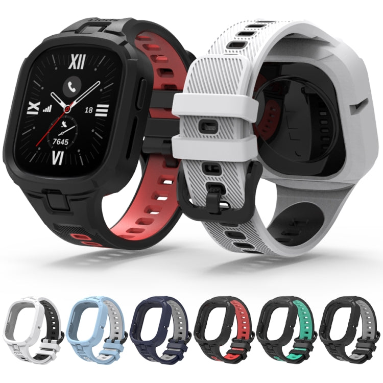 For Honor Watch 4 Two Color Integrated TPU Watch Band(Black Red) - Watch Bands by PMC Jewellery | Online Shopping South Africa | PMC Jewellery