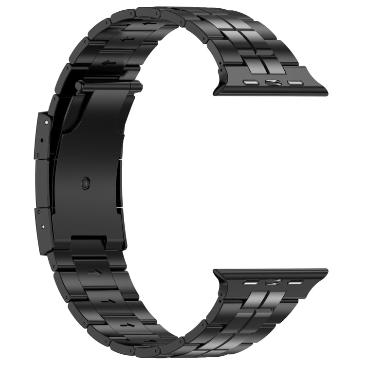 For Apple Watch Ultra 2 49mm Tortoise Buckle Titanium Steel Watch Band(Black) - Watch Bands by PMC Jewellery | Online Shopping South Africa | PMC Jewellery