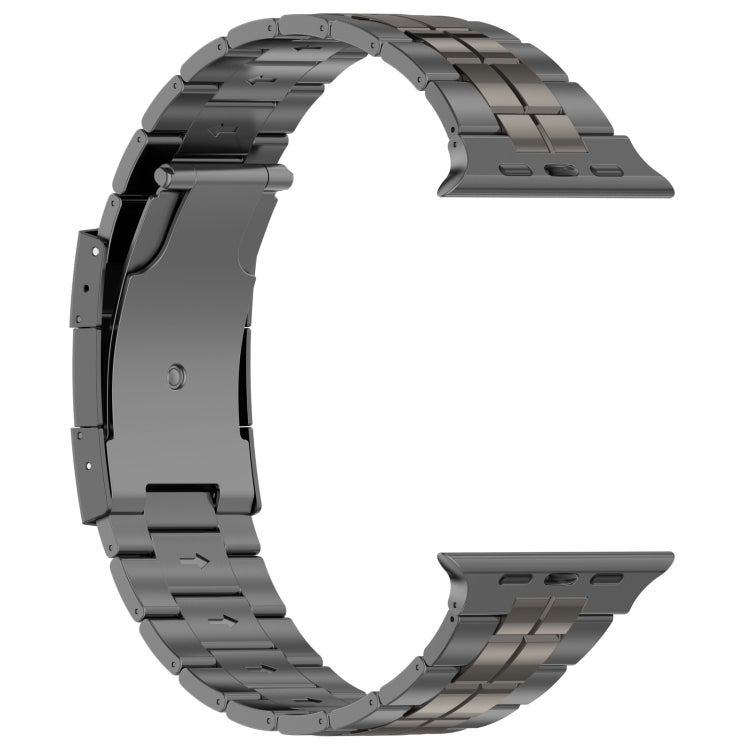 For Apple Watch Series 9 41mm Tortoise Buckle Titanium Steel Watch Band(Grey) - Watch Bands by PMC Jewellery | Online Shopping South Africa | PMC Jewellery