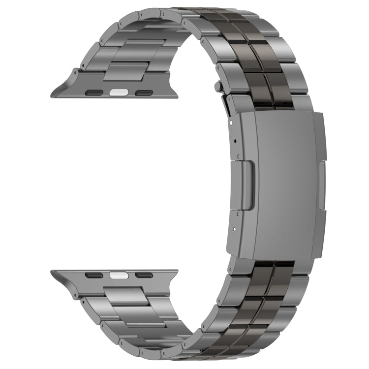 For Apple Watch Series 8 41mm Tortoise Buckle Titanium Steel Watch Band(Grey) - Watch Bands by PMC Jewellery | Online Shopping South Africa | PMC Jewellery