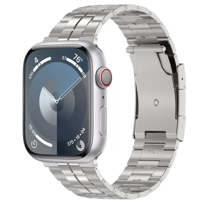 For Apple Watch Series 4 44mm Tortoise Buckle Titanium Steel Watch Band(Silver) - Watch Bands by PMC Jewellery | Online Shopping South Africa | PMC Jewellery