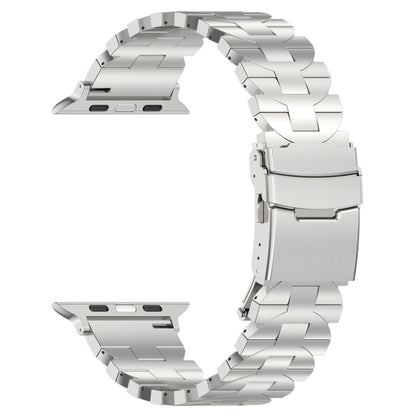 For Apple Watch SE 2022 40mm Butterfly Type Titanium Steel Watch Band(Silver) - Watch Bands by PMC Jewellery | Online Shopping South Africa | PMC Jewellery