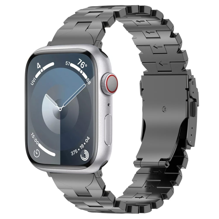 For Apple Watch Series 4 44mm Butterfly Type Titanium Steel Watch Band(Grey) - Watch Bands by PMC Jewellery | Online Shopping South Africa | PMC Jewellery