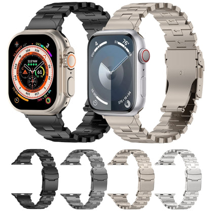 For Apple Watch Series 2 42mm Butterfly Type Titanium Steel Watch Band(Grey) - Watch Bands by PMC Jewellery | Online Shopping South Africa | PMC Jewellery