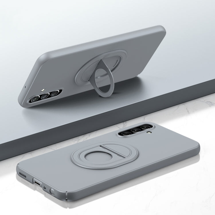 For Samsung Galaxy A24 Magsafe Hidden Fold Holder Full Coverage Shockproof Phone Case(Grey) - Galaxy Phone Cases by PMC Jewellery | Online Shopping South Africa | PMC Jewellery