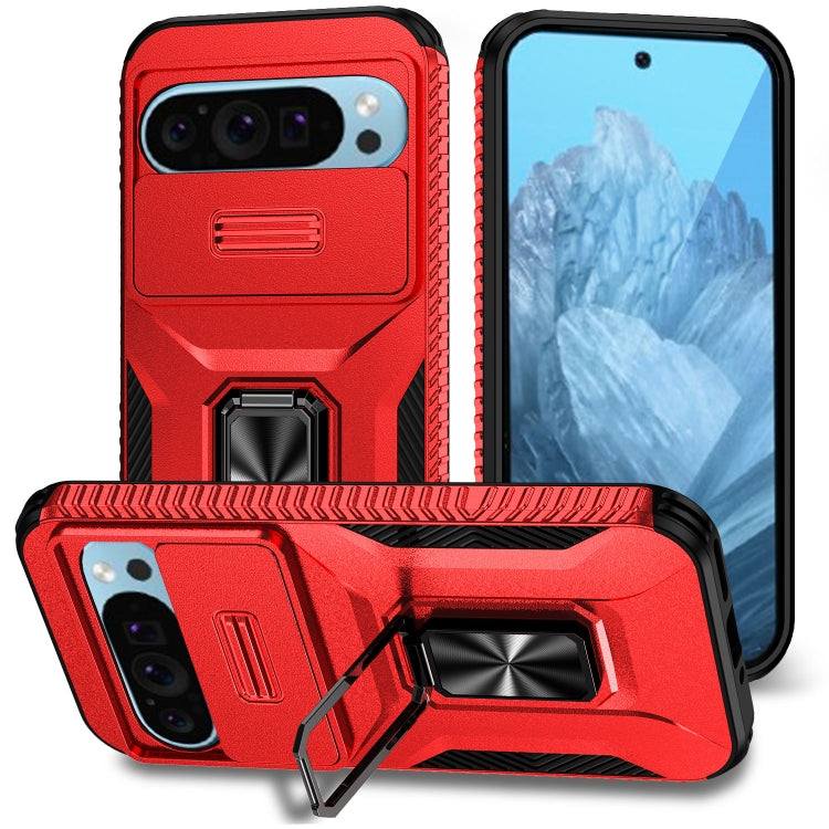 For Google Pixel 9 / Pixel 9 Pro Sliding Camshield Holder Phone Case(Red) - Google Cases by PMC Jewellery | Online Shopping South Africa | PMC Jewellery | Buy Now Pay Later Mobicred