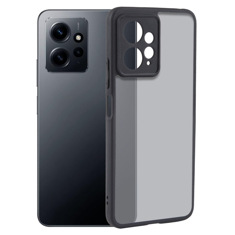 For Xiaomi Redmi Note 12 Pro Fine Pore Matte Black TPU + PC Phone Case - Xiaomi Cases by PMC Jewellery | Online Shopping South Africa | PMC Jewellery | Buy Now Pay Later Mobicred