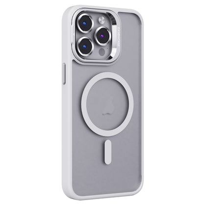 For iPhone 13 Pro Max Invisible Lens Holder PC + TPU Frosted MagSafe Phone Case(White) - iPhone 13 Pro Max Cases by PMC Jewellery | Online Shopping South Africa | PMC Jewellery