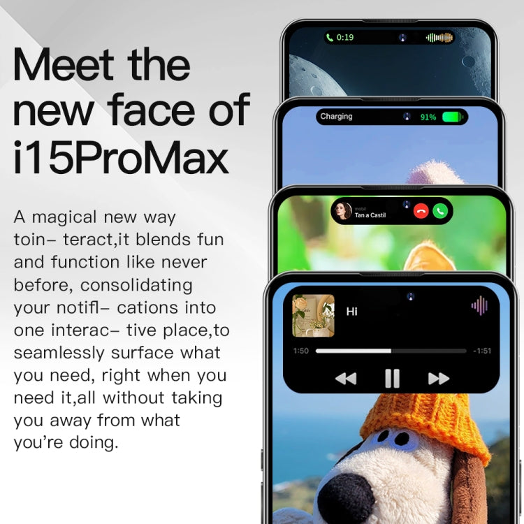 i15ProMax / L015A, 3GB+64GB, 6.61 inch Face Identification Android 8.1 MTK6753 Octa Core 1.5GHz, Network: 4G, AI GPT4, Dual SIM(Titanium Blue) -  by PMC Jewellery | Online Shopping South Africa | PMC Jewellery