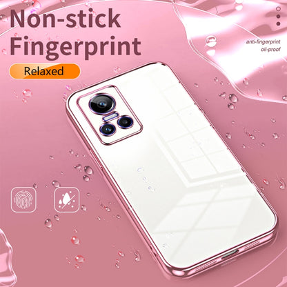 For Realme GT Neo 3 Transparent Plating Fine Hole Phone Case(Gold) - Realme Cases by PMC Jewellery | Online Shopping South Africa | PMC Jewellery