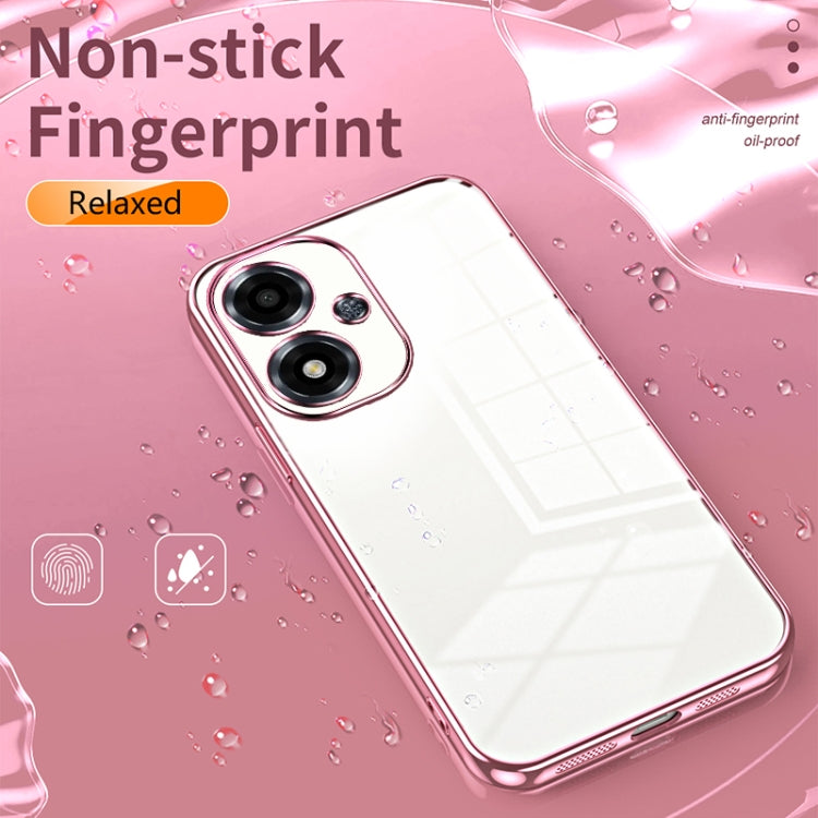 For OPPO A2m Transparent Plating Fine Hole Phone Case(Transparent) - OPPO Cases by PMC Jewellery | Online Shopping South Africa | PMC Jewellery | Buy Now Pay Later Mobicred