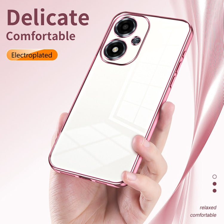 For OPPO A2m Transparent Plating Fine Hole Phone Case(Transparent) - OPPO Cases by PMC Jewellery | Online Shopping South Africa | PMC Jewellery | Buy Now Pay Later Mobicred